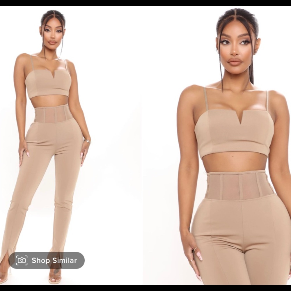 ❗️Sold On Mercari❗️Girls Night Pant Set-Taupe.